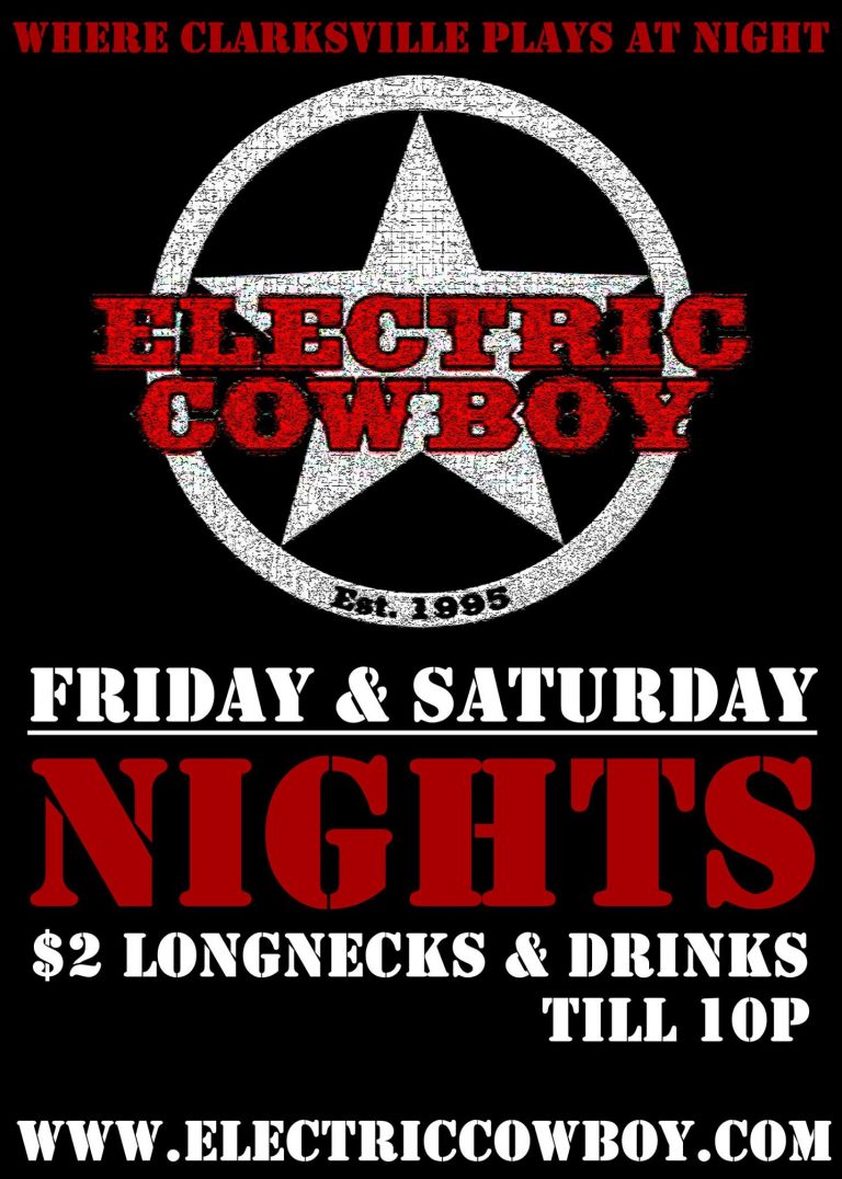 Events from September 21 December 7 Electric Cowboy Clarksville